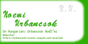 noemi urbancsok business card